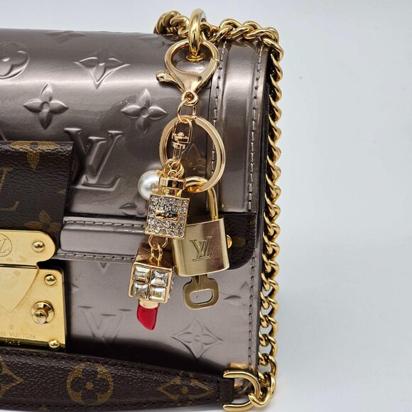 Authentic Louis Vuitton Lock & Key with unbranded Bagcharm, Keycharm, Keychain - Picture 2 of 9